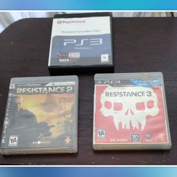 Resistance 1 2 3 Trilogy (PlayStation 3 PS3) Black Label CIB Complete Game LOT - Picture 1 of 3